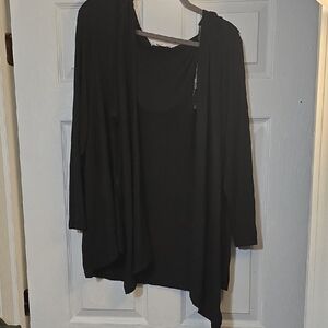 Terra & Sky Black Women's Cardigan